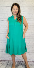 Load image into Gallery viewer, Henley Dress with Pockets