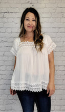 Load image into Gallery viewer, Lacy Peasant Blouse