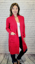 Load image into Gallery viewer, Lady in Red Coatigan