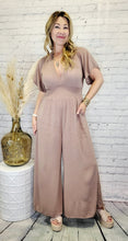 Load image into Gallery viewer, Jumpsuit with smock waist and pockets