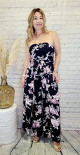 Load image into Gallery viewer, Navy Jumpsuit with Leg Slits