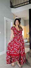 Load image into Gallery viewer, Red Floral Dress