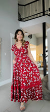 Load image into Gallery viewer, Red Floral Dress