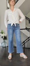 Load image into Gallery viewer, Crystals + Pearls Embellished Bamboo Jeans