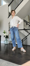 Load image into Gallery viewer, Crystals + Pearls Embellished Bamboo Jeans