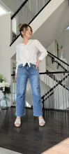 Load image into Gallery viewer, Crystals + Pearls Embellished Bamboo Jeans