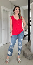 Load image into Gallery viewer, Abigail's Crochet Trimmed Sleeveless Top