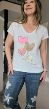Load image into Gallery viewer, Graphic Balloon Hearts T-Shirt