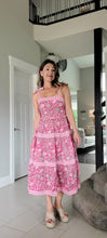 Load image into Gallery viewer, Posey's Pink Tiered Midi Dress