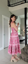 Load image into Gallery viewer, Posey's Pink Tiered Midi Dress