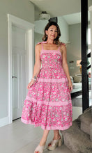 Load image into Gallery viewer, Posey's Pink Tiered Midi Dress