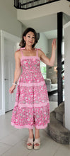 Load image into Gallery viewer, Posey's Pink Tiered Midi Dress