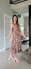 Load image into Gallery viewer, Mauve Floral Tiered Dress