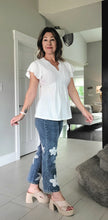 Load image into Gallery viewer, The Flirty Scalloped White Top