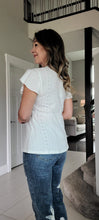 Load image into Gallery viewer, The Flirty Scalloped White Top