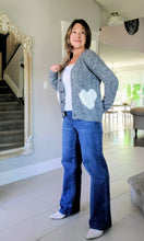 Load image into Gallery viewer, Sequined Heart Cardigan Sweater