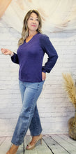 Load image into Gallery viewer, Indigo Bishop Sleeve Top