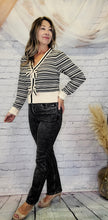 Load image into Gallery viewer, Bows + Stripes Cardigan