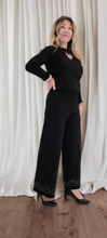Load image into Gallery viewer, Crystal Embellished Wide Leg Pants