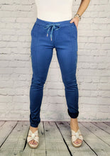 Load image into Gallery viewer, Teal Blue Moto Joggers
