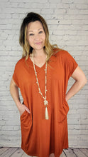 Load image into Gallery viewer, Bamboo T-Shirt Dress with pockets
