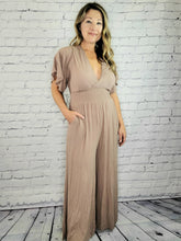 Load image into Gallery viewer, Jumpsuit with smock waist and pockets