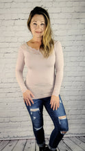 Load image into Gallery viewer, Lace Trimmed Bamboo Top