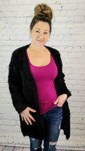 Load image into Gallery viewer, Fuzzy Knit Cardigan with pockets