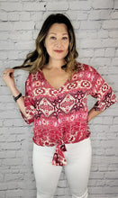 Load image into Gallery viewer, Boho Tie Blouse