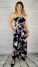 Load image into Gallery viewer, Navy Jumpsuit with Leg Slits