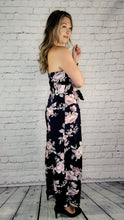 Load image into Gallery viewer, Navy Jumpsuit with Leg Slits