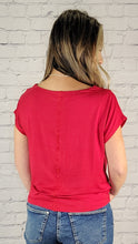 Load image into Gallery viewer, Boat Neck Tie Front Tee