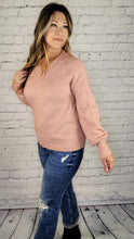Load image into Gallery viewer, Button detailed bishop sleeve sweater