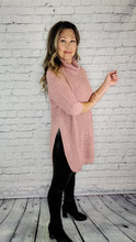 Load image into Gallery viewer, Cowl Neck Split Hem Sweater