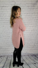 Load image into Gallery viewer, Cowl Neck Split Hem Sweater