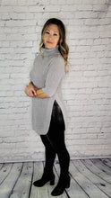 Load image into Gallery viewer, Cowl Neck Split Hem Sweater