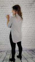 Load image into Gallery viewer, Cowl Neck Split Hem Sweater