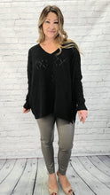 Load image into Gallery viewer, Diamond Knit VNeck Sweater