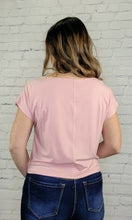 Load image into Gallery viewer, Boat Neck Tie Front Tee