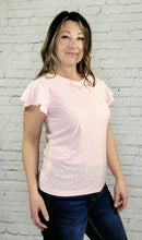 Load image into Gallery viewer, Flutter Sleeve Pointelle Top