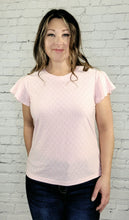 Load image into Gallery viewer, Flutter Sleeve Pointelle Top