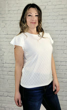 Load image into Gallery viewer, Flutter Sleeve Pointelle Top