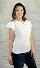 Load image into Gallery viewer, Flutter Sleeve Pointelle Top