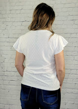 Load image into Gallery viewer, Flutter Sleeve Pointelle Top
