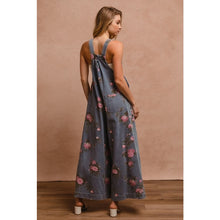 Load image into Gallery viewer, Vintage Floral Denim Overalls
