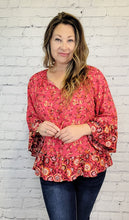 Load image into Gallery viewer, Floral Boho Blouse
