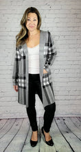 Load image into Gallery viewer, Plaid Hooded Cardigan
