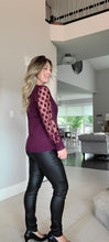 Load image into Gallery viewer, Sheer Polka Dot Sleeve Sweater
