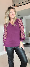 Load image into Gallery viewer, Sheer Polka Dot Sleeve Sweater
