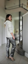 Load image into Gallery viewer, Silver Metallic Stretchy Pants
